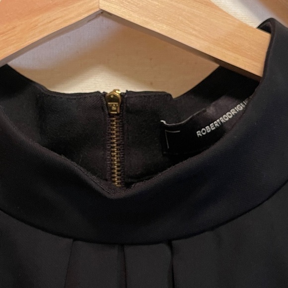 Robert Rodriguez Illusion Open Back Black Blouse Sz L - Picture 4 of 11